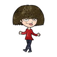 cartoon smug looking woman N8