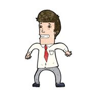 cartoon nervous businessman N8