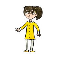 cartoon worried girl N8