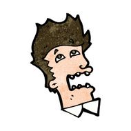 cartoon frightened man N86