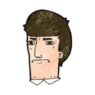 cartoon man narrowing eyes N29