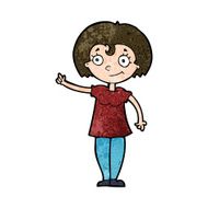 cartoon happy woman pointing N55