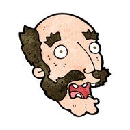 cartoon shocked old man N27
