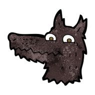 Cartoon Wolf Head N19