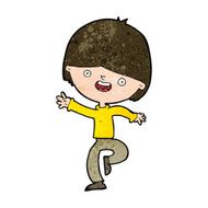 cartoon happy boy dancing N7