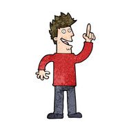 cartoon man with great new idea N8
