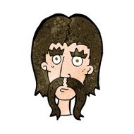 cartoon man with long mustache N10