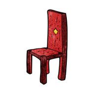 cartoon old chair N23