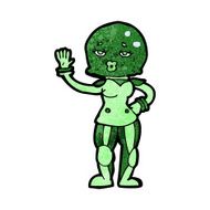 cartoon female astronaut N24