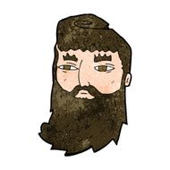 cartoon bearded man N48