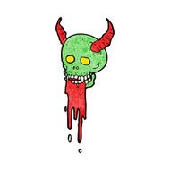 cartoon spooky halloween skull N10