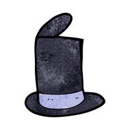 cartoon old top hat N18