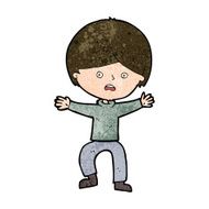 cartoon boy panicking N25