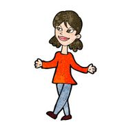 cartoon woman with no worries N30