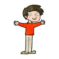 cartoon enthusiastic man N8