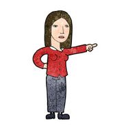 cartoon woman pointing N179
