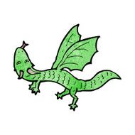 cartoon little dragon N10