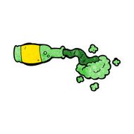 cartoon spilled green potion N2