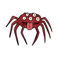 cartoon gross halloween spider N13