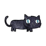 cartoon black cat N49