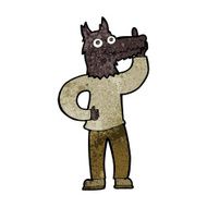 cartoon werewolf with idea N4