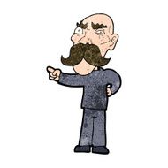 cartoon annoyed old man pointing N8