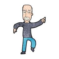 cartoon angry old man N126