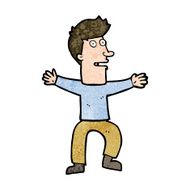cartoon startled man N40
