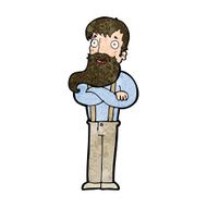 cartoon bearded hipster man N8