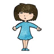 cartoon surprised woman N199