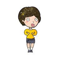 cartoon surprised woman N200