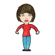 cartoon surprised woman N201