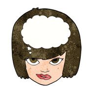 cartoon woman thinking N36