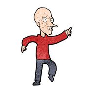 cartoon angry old man N127