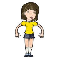 cartoon woman looking sideways N9