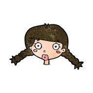 cartoon confused female face N8