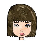 cartoon female face N123