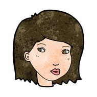 cartoon female face N124