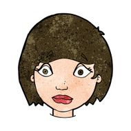 cartoon worried female face N7