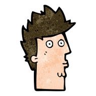 cartoon surprised face N16