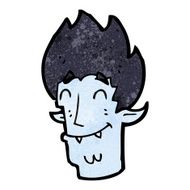 cartoon happy vampire head N8