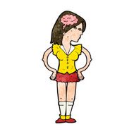 cartoon intelligent woman N16