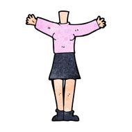cartoon female body (add photos or mix and match cartoons) N204