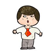 cartoon shocked boy N26