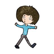 cartoon surprised man walking N8