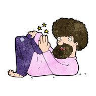 cartoon hippie man N12