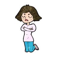 cartoon annoyed woman N161
