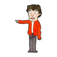 cartoon terrified man pointing N8