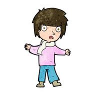 cartoon unhappy boy N49