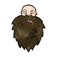 cartoon bearded man N49